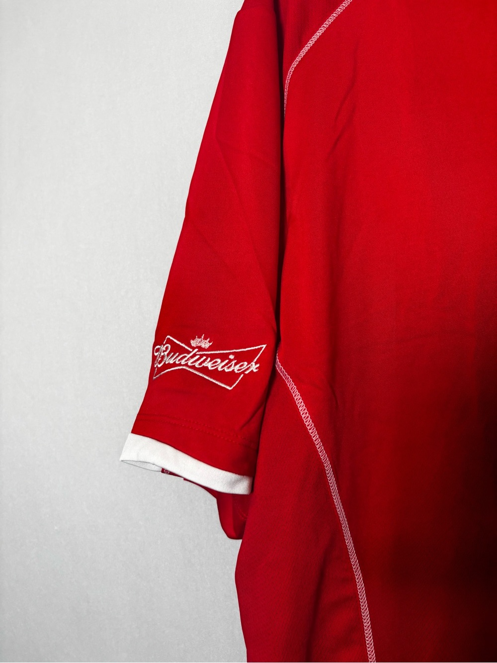 Nike Men’s Budweiser Red Golf Shirt XL New - Picture 2 of 6